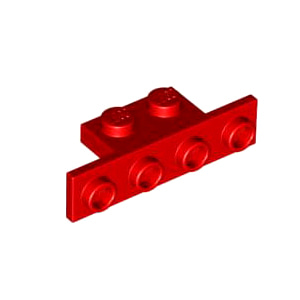 레고 부품 브라킷 빨간색 Red Bracket 1 x 2 - 1 x 4 6089576
