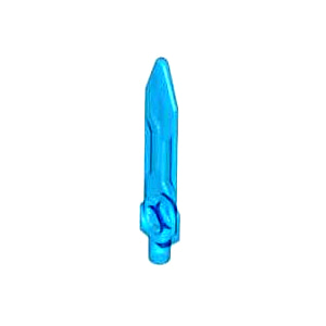 레고 부품 무기 칼날 투명 다크 블루 Trans-Dark Blue Minifigure, Weapon Sword, Blade with Bar 6133840