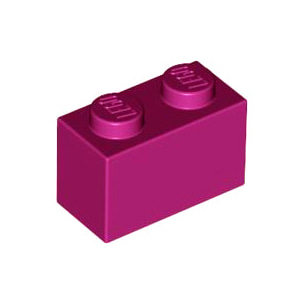 레고 부품 브릭 블럭 자홍색 Magenta Brick 1 x 2 4519195