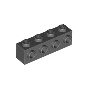 레고 부품 변형 브릭 진회색 Dark Bluish Gray Brick, Modified 1 x 4 with 4 Studs on 1 Side 4210725