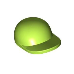 레고 부품 야구 모자 라임색 Lime Minifigure, Headgear Cap - Short Curved Bill 4567911