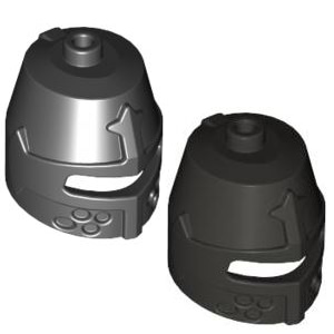 레고 부품 캐슬 기사 헬멧 2종 세트 Metallic Silver / Prear Dark Gray Minifigure, Headgear Helmet Castle Closed with Eye Slit