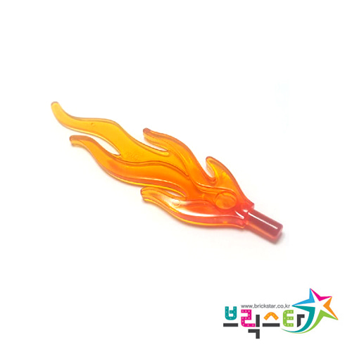 레고 부품 불꽃 투명 레드 투명 오렌지 Trans-Red Wave Rounded Large (Flame) with Marbled Trans-Orange Pattern 4548009