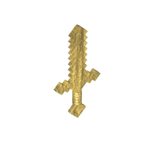 레고 부품 무기 마인크래프트 칼 진주빛 골드 Pearl Gold Minifigure, Weapon Sword, Pixelated (Minecraft) 6093621