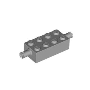 레고 부품 변형 브릭 밝은 회색 Light Bluish Gray Brick, Modified 2 x 4 with Pins 4211676