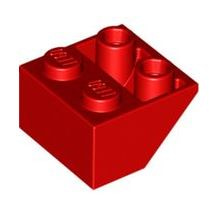 레고 부품 역경사 슬로프 빨간색 Red Slope, Inverted 45 2 x 2 366021