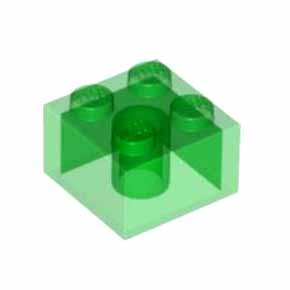 [USED사용감있음레고 부품 브릭 블럭 투명 녹색 Trans-Green Brick 2 x 2 6092675