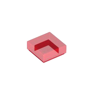 레고 부품 타일 투명 빨간색 Trans-Red Tile 1 x 1 6254248