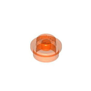 레고 부품 원형 플레이트 투명 네온 오렌지 Trans-Neon Orange Plate, Round 1 x 1 Straight Side 6240218