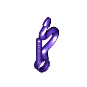 레고 부품 무기 채찍 뱀모양 다크 퍼플 Dark Purple Minifigure, Weapon Whip Bent with Snake Head and Pin Hole 6004754