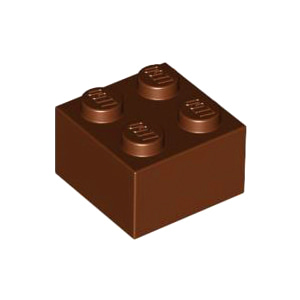 [USED사용감있음]레고 부품 브릭 블럭 적갈색 Reddish Brown Brick 2 x 2 4211210