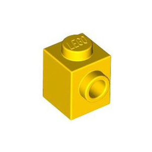 레고 부품 변형 브릭 노란색 Yellow Brick, Modified 1 x 1 with Stud on 1 Side 4624985