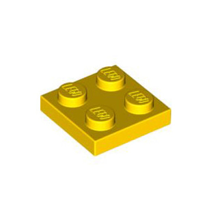 레고 부품 플레이트 노란색 Yellow Plate 2 x 2 302224
