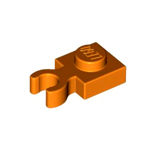 레고 부품 변형 플레이트 오렌지색 Orange Plate, Modified 1 x 1 with Open O Clip Vertical Thick 6055326