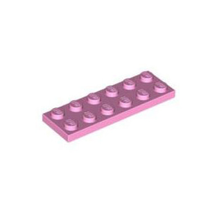레고 부품 플레이트 밝은 핑크 Bright Pink Plate 2 x 6 4625633