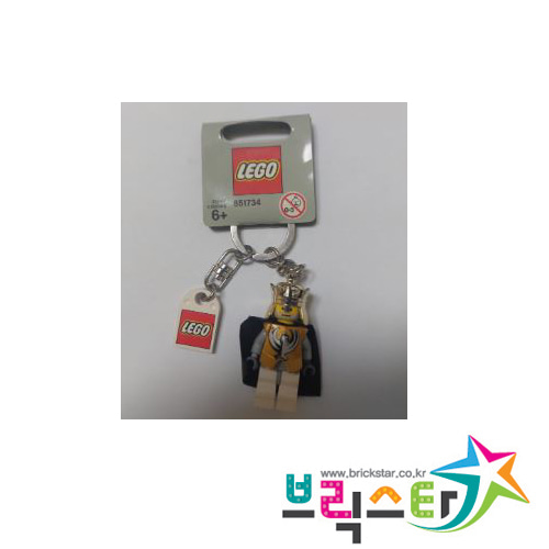 [USED변색손상있음] 레고 열쇠고리 나이트 킹덤 제이코 왕 King Jayko Key Chain with Lego Logo Tile, Modified 3 x 2 Curved with Hole 851734