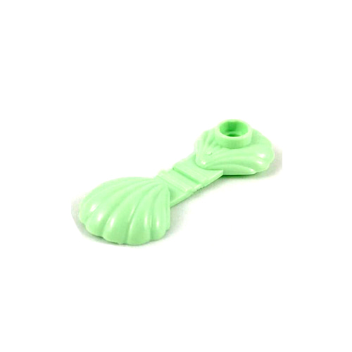 레고 부품 조개 연한 녹색빛 Light Green Clam, Type 1 - Continuous Scalloped Inner Lip
