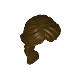 레고 부품 피규어 헤어 다크 브라운 Dark Brown Minifigure, Hair Female Ponytail Long French Braided 4581313