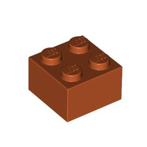 레고 부품 브릭 블럭 다크 오렌지색 Dark Orange Brick 2 x 2 6212081