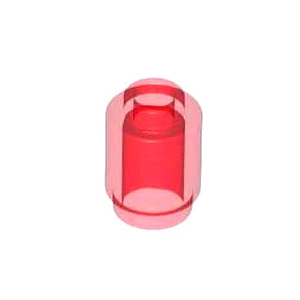 레고 부품 원형 브릭 투명 빨간색 Trans Red, Brick Round 1 x 1 Open Stud 3006841