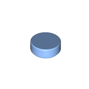 레고 부품 원형 타일 미디엄 블루 Medium Blue Tile Round 1 x 1 6124611