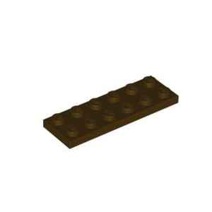 레고 부품 플레이트 다크 브라운 Dark Brown Plate 2 x 6 4518687