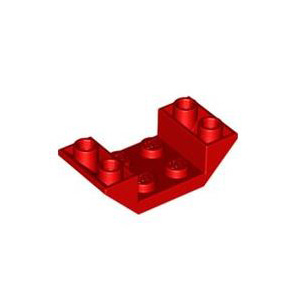 레고 부품 역경사 슬로프 더블 빨간색 Red Slope, Inverted 45 4 x 2 Double 487121