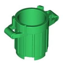 레고 부품 쓰레기통 녹색 Green Container, Trash Can with 4 Cover Holders 4626650